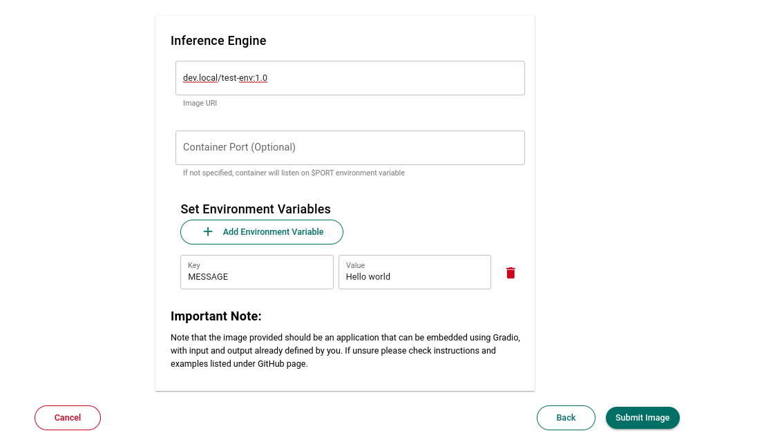 Submit Inference Engine